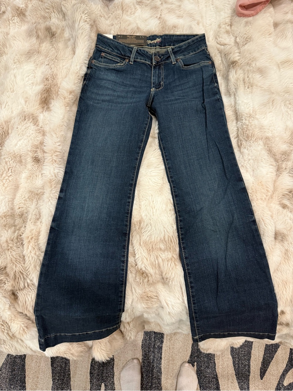 Wrangler Dark Blue Wide-Leg Jeans for Women